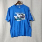Vtg 55th Custom Classic Car Show T-shirt Mens Size Xl Blue Graphic Print Tee