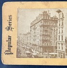Antique Stereoview Randolph Av Chicago Streetcar Gamblers Row Hair-trigger Block