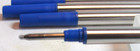 4 Terzetti Blue Medium Rollerball Refills-fit Mont Blanc Capped Rollerball Pens
