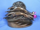 Borzoi Bookends Bronze Running Pair Art Deco Dogs Marked Figurine