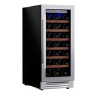 Ca lefort 15 Inch Wine Cooler 3 Led Lights 33 Bottles Freestanding built-in