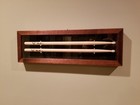 Drumstick Display Case  03-045 Red Mahogany Stained Finish- Holds 2 Drum Sticks