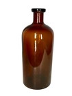 Antique Round Amber Glass Apothecary Bottle Whitall Tatum Wt  9    