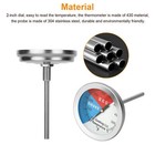2 temperature Thermometer Gauge For Barbecue Bbq Grill Smoker Pit Thermostat New