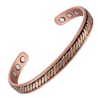 Tricolor Pure Copper Magnetic Bracelet Women Men Balance Energy Power Calm Joy