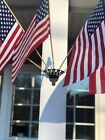 Vintage Cast Iron 5 Finger Flag Holder Mount Bracket Star Weather Proof Black