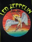 1987 Led Zeppelin Swan Song Black Light Flocked Velvet Poster  817     As Is