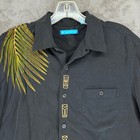 Tori Richard Don The Beachcomber Kona Hawaii Silk Blend Embroidered Shirt Mens M