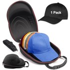Hat Travel Case For Baseball Caps hard Hat Carrier Storage Case With 1 Pack Blac