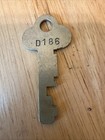 Vintage Old Antique Flat Brass Mosler Safe Deposit Box Key - D186  H1620