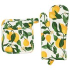 Threshold Lemon Printed Potholder   Oven Mitt 2-piece Set