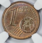 Undated Euro 1c One Cent Error Struck With Two Reverse Dies Ngc Ms 64 Rb