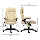 Homcom High-back Vibration Massage Chair  Heating Office Chair  Beige