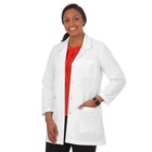 Meta Fundamentals Women Medical Lab Coat 33  White Size Small 3 Pocket