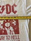 Vintage Women   s Medium Ac dc 1979 Live In Oakland Band T Shirt  Sheer 