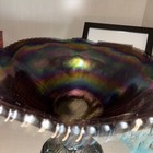 Antique Imperial Amethyst Carnival Glass Hobstar Twins Punch Bowl With Stand