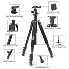 Zomei Q555 Portable Aluminium Travel Tripod ballhead For Canon Nikon Dslr Camera