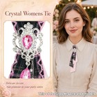 Crystal Ties For Women  Pre-tied Vintage Women Neck Tie For Prom - Shining Pink