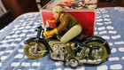 Us Zone German Arnold  Mac 700 Motorcycle   Tin Litho Wind Up Toy