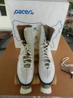 Vintage Pacer Crown White Leather Roller Skates W  Tools Womens Sz 8