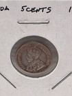 1918 Canada 5 Cents Silver Coin     King George V      925 Silver     Wwi Era