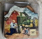 4 Vintage John Deere Cork Coasters New In Package  8756