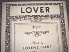 Sheet Music Lover By Hart And Rodgers Vintage