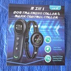 2 In 1 Dog Training   Bark Control Collar - Remote  Vibration  Shock  Tone - New