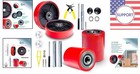 Universal Fit Red Pallet Jack Wheel Set With Axles And Rollers - 5500 Lb Cap