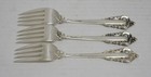 Set Of 3 Wallace Grande Baroque Sterling Silver Salad Forks - Estate Vintage