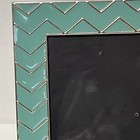 Beautiful Enamel On Metal Turquoise Color Chevron Picture Photo Frame 4x6