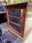 Antique Original Oak Pie Safe Display Case Country Store Cabinet