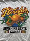 Vintage Florida Sunshine State Games Shirt Mens Large Oranges Graphic 90s Usa