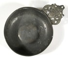 Scarce Early 1800s Antique Pewter Porringer Samuel Green Jr  Boston Crown Handle