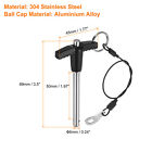 2pcs T Handle Lock Pins  6mm X 50mm Stainless Steel Button Quick Release Pin
