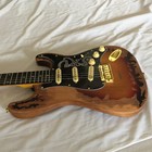 Vintage Custom St Electric Guitar Stevie Ray Vaughan Tribute Sunburst Heavy Aged