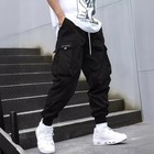 Men s Flex Cargo Trousers Multi-pocket Hip-hop Drawstring Trousers Outdoor Pant