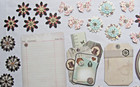 Handmade Junk Journal Paper Flowers Embellishments Pieces 60 Scrapbooking