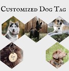 Dog Tags  Stainless Steel Personalized Pet Tags  Custom Text anti-loss Id Tags