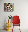 Signed Painting Modern Landscape Mixed Media Collage Colorful 20x20x1 5