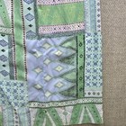 Harold s Silk Tank Maxi Skirt Set Womens 6 Blue Green Patchwork Lined 2 Piece