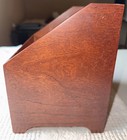 Vintage Letter Holder Desk Organizer The Bombay Company Mahogany Finish Wood