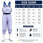 Bright Pvc Chest Waders For Women Waterproof Bootfoot Fishing Hunting Unisex