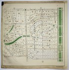1925 Kansas City Missouri Atlas Plat Map Rare Color Lithograph Plate  120   121
