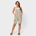 Duluth Women s Heirloom Gardening Short Overalls Mint Summer Dahlia Nwts