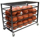  Sports Lockable Ball Storage Cart  Basketball Storage Bin For Indoor Locker