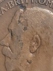 1916 Great Britain 1 Large Penny George V Lamination Error Obverse