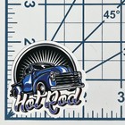 Hot Rod Blue Truck Vinyl Sticker Vintage Pickup Decal Retro Chevy Gmc Garage Art