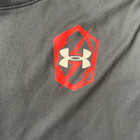 Under Armour Football Youth Xl Loose Fit Heat Gear Longsleeve Shirt Black   Red