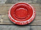 Vintage Mid-century Modern Style Ashtray Red   White Speckles Pottery Unique